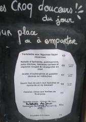 Menu Croq'Champs - Exemple de menu du jour