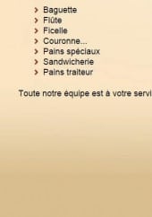 Menu Au Bon Pain - Les spécialités