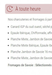 Menu R Du Lac - Les charcuteries et fromages à partager