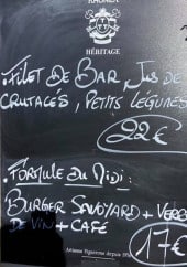 Menu Chez fred - exemple de menu