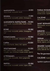 Menu Alpa Mamma - Les menus