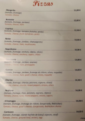 Menu Nonna Lisa - La carte