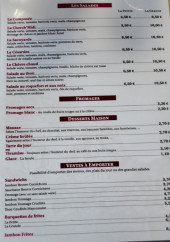 Menu Au Cherch'Midi - Les salades, fromages et desserts,...