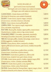 Menu Boston Café - Les bagels et crêpes salées