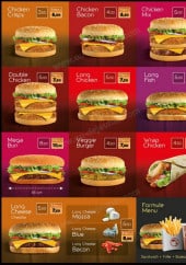 Menu Chicken Shop - Les hamburgers