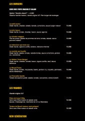 Menu L'Amnésie - Les burgers et viandes