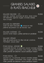 Menu La Brasserie Gourmande - Les salades et plats