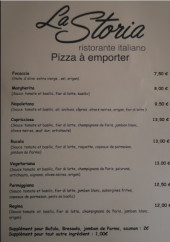 Menu La Storia - Les pizzas