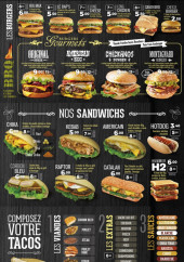 Menu Le Bap's - Les sandwiches, burgers et tacos