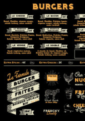 Menu Le Frenchie - Les burgers, nuggets et frites,....