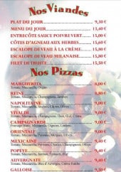 Menu Le Napoli - les viandes et pizzas