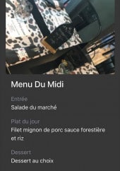 Menu Le p'tit gone - Le menu du midi