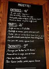 Menu Mazette - L'ardoise