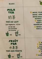Menu Mooz - Milk tea, fruit tea