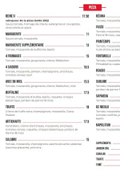 Menu Sapaudia Express - Les pizzas