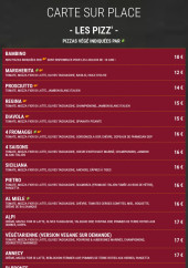 Menu Scugnizzo - Carte sur place