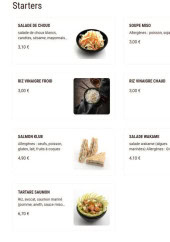 Menu Suko - Les starters