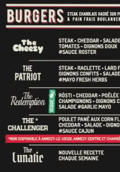 Menu The Roster - Les burgers et extras