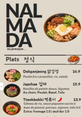 Menu Nalmada - Les  plats