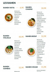 Menu Yatta Ramen - Ramen