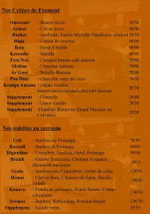 Menu Armor Galettes - Les crêpes et galettes