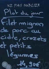 Menu Le Serasson - Un exemple de plat du jour