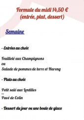 Menu L'âne Rouge - La formule midi