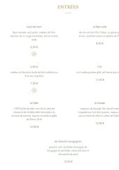 Menu Le Sarde - Les entrées