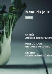 Menu Le Cercle d'Or - Un exemple de menu du jour