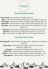 Menu Restaurant Le Marilyn - Les pizzas