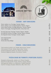 Menu Le Spot Mont Blanc - La carte snacking