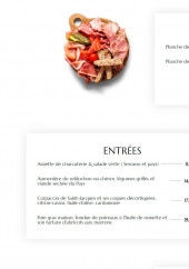 Menu Les Marronniers - Les apéritifs et entrées