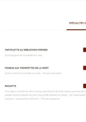 Menu Gîte de Pontgibaud - Les spécialités savoyardes