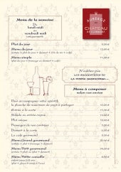 Menu Auberge du Château - Les menus