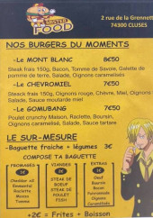 Menu Mister food - Burgers