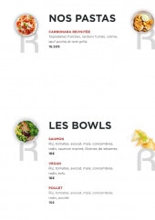 Menu Le Republic - Les pates, cowls et menu enfant,...