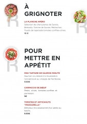 Menu Le Republic - Les salades et plats