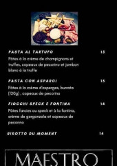 Menu Maestro - Les plats suite