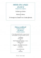 Menu Auberge d'Argonay - Les menus