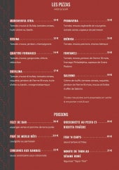 Menu Tribeca Bistro - Pizzas, poissons et viandes