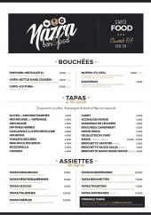 Menu nazca bar & food - bouchées, tapas et assiettes
