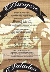 Menu Le Jekyll - Les burgers et salades