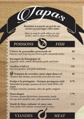 Menu Le Jekyll - Les tapas
