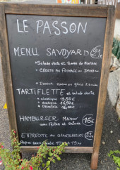 Menu Le Passon - L'ardoise