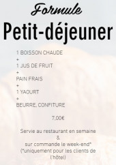 Menu Le Bistrot Du Pic - Formule petit déjeuner