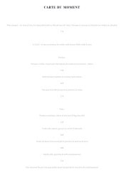 Menu Le Cent 74 - La carte