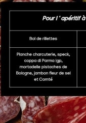 Menu L'Efferves'Sens - A partager