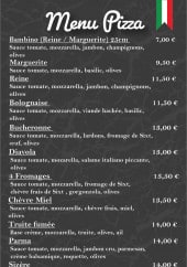 Menu Nunabar - Les pizzas