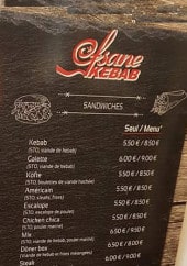 Menu Efsane Kebab - les kebabs