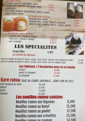 Menu Arigatou - Les spécialités